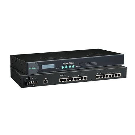 MOXA NPort 5610-16-48V Serial to Ethernet Rackmount Serial Device Server