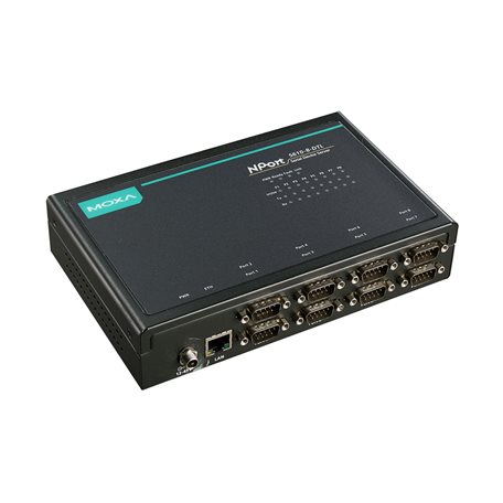 MOXA NPort 5610-8-DTL w/ Adaptor Serial to Ethernet Device Server
