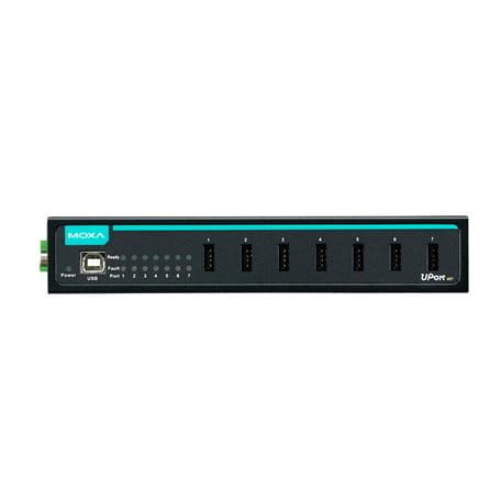MOXA UPort 407-T w/o Adapter Industrial USB Hub