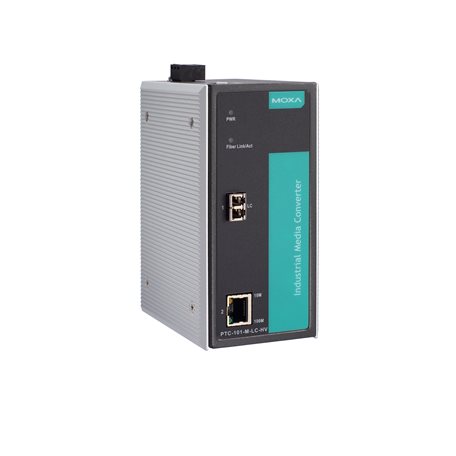 MOXA PTC-101-M-LC-HV Ethernet to Fiber Converter
