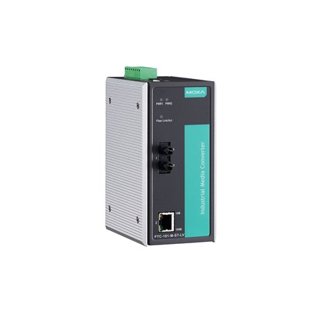 MOXA PTC-101-M-ST-LV Ethernet to Fiber Converter