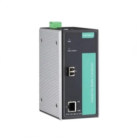 MOXA PTC-101-S-LC-HV Ethernet to Fiber Converter