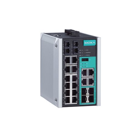 MOXA EDS-518E-SS-SC-4GTXSFP-T Managed Ethernet Switch