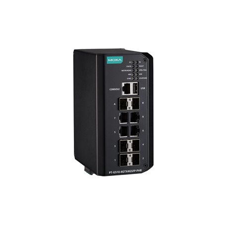 MOXA PT-G510-4GTX4GSFP-PHR-WV-CT Managed Ethernet Switch