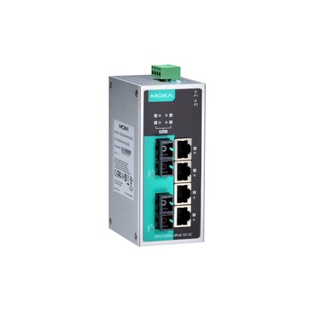 MOXA EDS-P206A-4PoE-SS-SC-T Unmanaged Ethernet Switches
