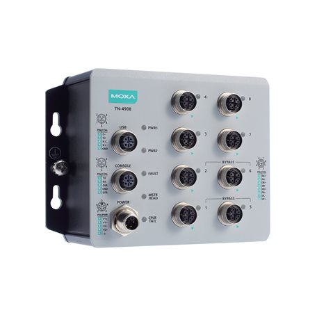 MOXA TN-4908-ETBN-4GTX-4GTXBP-WV-CT-T Industrial Secure Router