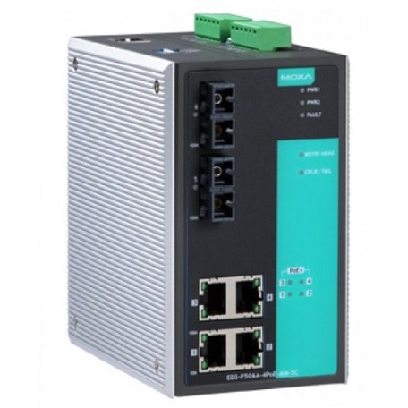 MOXA EDS-P506A-4PoE-MM-SC Managed Ethernet Switch