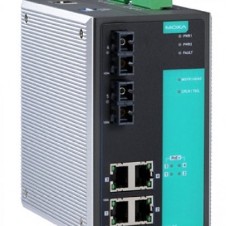 MOXA EDS-P506A-4PoE-SS-SC-T Managed Ethernet Switch